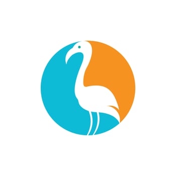 Flamingo logo ilustration vector