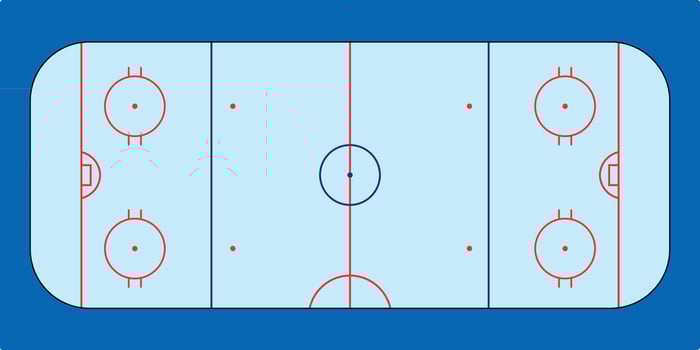 Ice hockey rink, tactic board vector