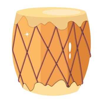 Trendy Antique Drum vector