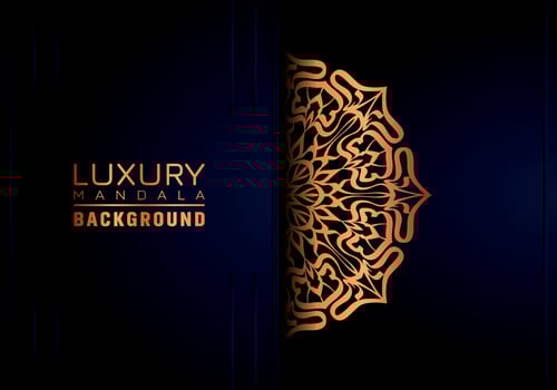 Luxury ornamental mandala background, arabesque style vector
