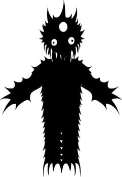 vector illustration of evil shape