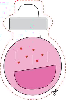 Valentine's Day Scissors Skills vector