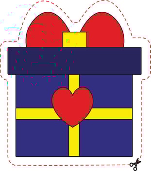 Valentine's Day Scissors Skills vector