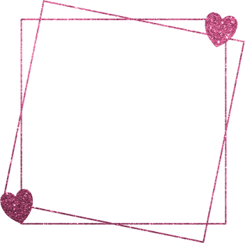 Pink Glitter Frame With Heart png