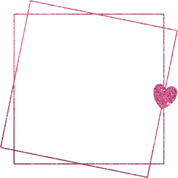 Pink Glitter Frame With Heart png