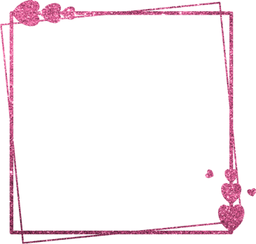 Pink Glitter Frame With Heart png