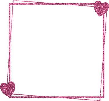 Pink Glitter Frame With Heart png