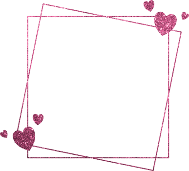 Pink Glitter Frame With Heart png