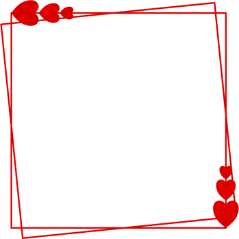 Red Texture Frame With Heart png