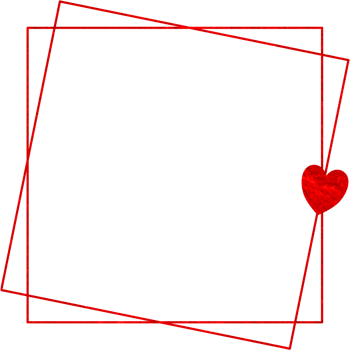 Red Texture Frame With Heart png