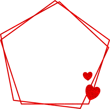 Red Texture Frame With Heart png