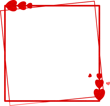 Red Texture Frame With Heart png