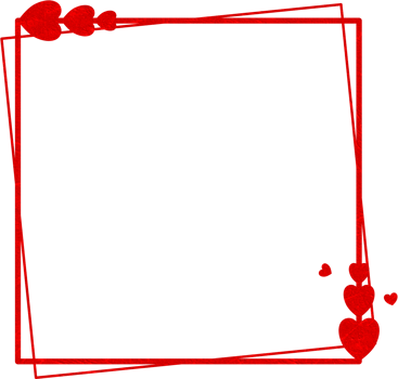 Red Texture Frame With Heart png