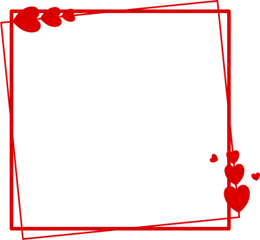 Red Texture Frame With Heart png