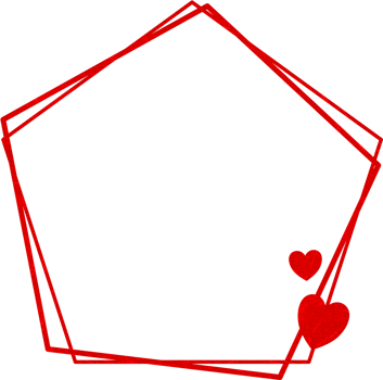 Red Texture Frame With Heart png