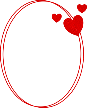 Red Texture Frame With Heart png