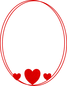 Red Texture Frame With Heart png