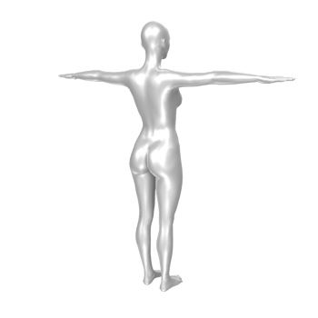 Female Basemesh isolated on transparent png