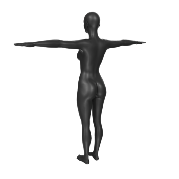 Female Basemesh isolated on transparent png