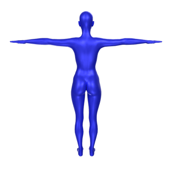 Female Basemesh isolated on transparent png