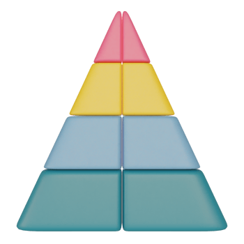 pyramid chart on transparent background png