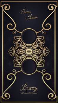 luxury background  with mandala ornament vector