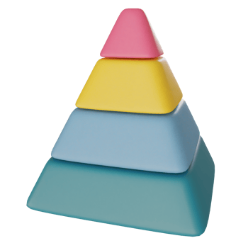 pyramid chart on transparent background png