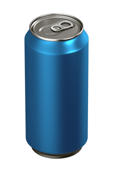 blue aluminum drink cans png