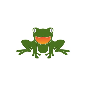 Green frog icon and symbol vector illustration