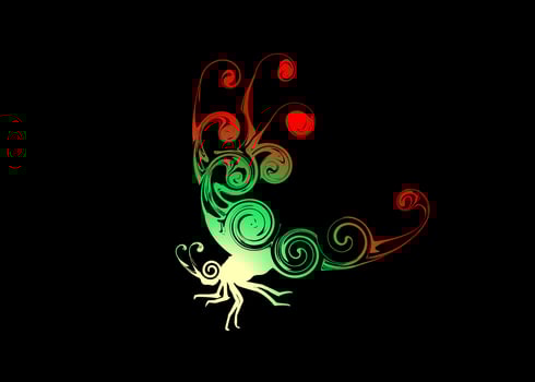 Beautiful Abstract and colorful dragonfly insect silhouette wallpaper background painting vector