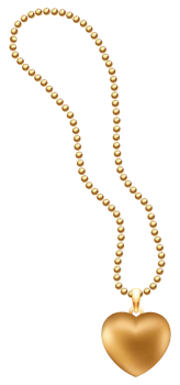 Heart shaped necklace illustration png