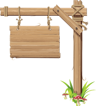 wood sign illustration png
