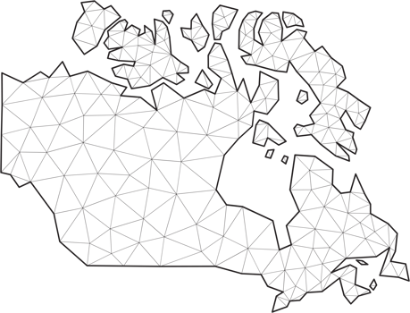 polygonal canada map. png