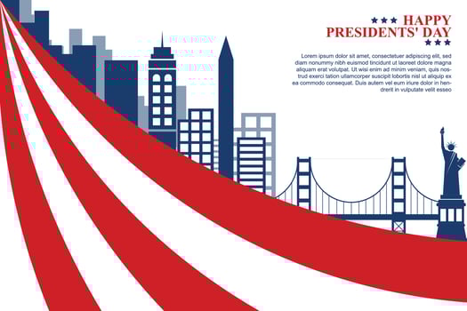 Presidents Day background. vector