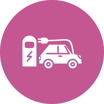 Electric car Vector Icon