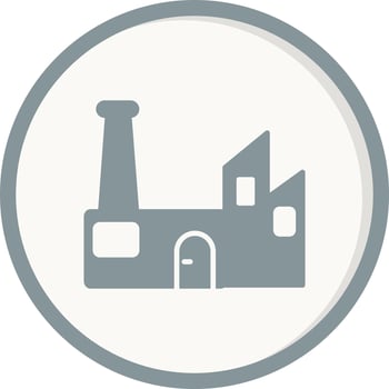 Sustainable factory Vector Icon