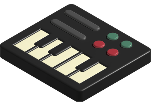 3d icon of piano png