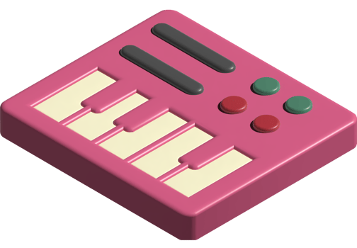 3d icon of piano png