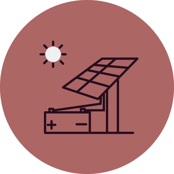 Solar energy Vector Icon