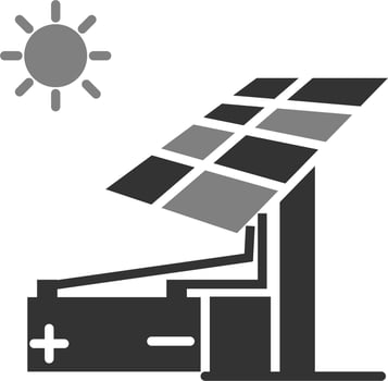 Solar energy Vector Icon