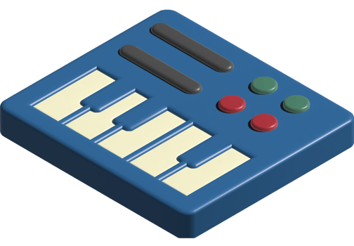 3d icon of piano png