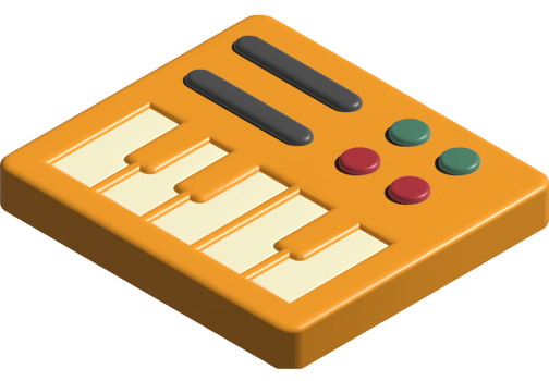 3d icon of piano png