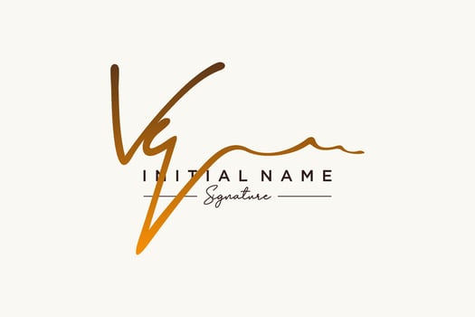 Initial VQ signature logo template vector. Hand drawn Calligraphy lettering Vector illustration.