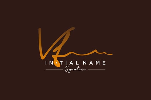 Initial VT signature logo template vector. Hand drawn Calligraphy lettering Vector illustration.