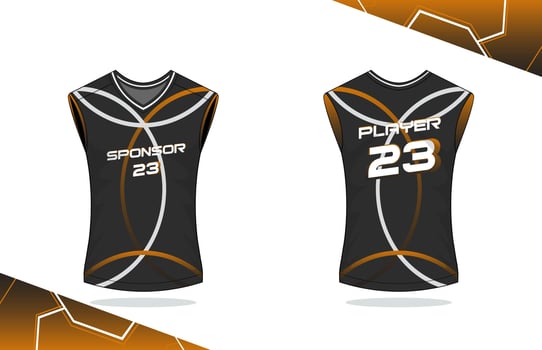 Basketball tank-top jersey design vector