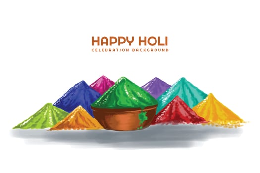 Festival of colors celebration happy holi card background vector