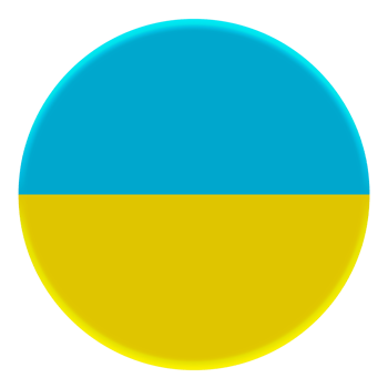 3D Flag of Ukraine on avatar circle. png