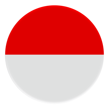 3D Flag of Indonesia on avatar circle. png