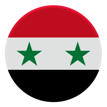 3D Flag of Syria on a avatar circle. png