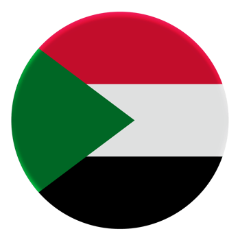 3D Flag of Sudan on a avatar circle. png